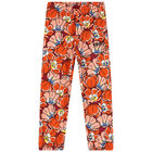 Girls Orange Floral Joggers, 1, hi-res